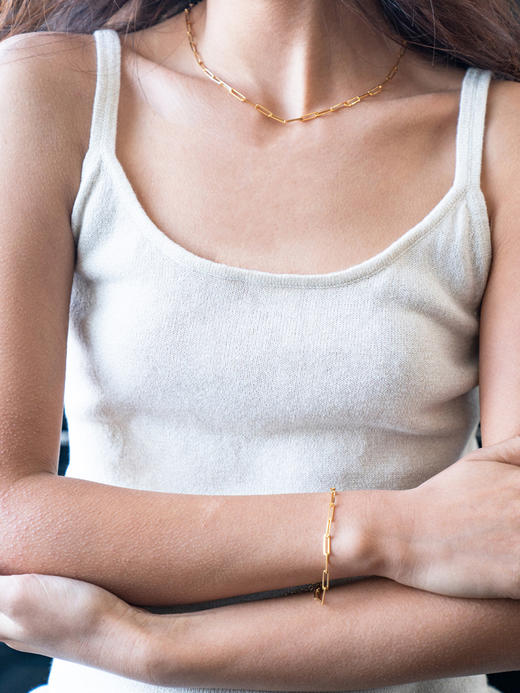 CAPSULE | Clouds thin chain bracelet [ 金色细链条手链 ] 商品图1