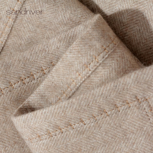 绣花折边羊绒毯 SJF95P715W 商品图4