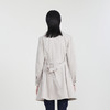谜底双排扣风衣女23春新款简约时尚纯色中长款外套长袖231ME0095 商品缩略图2