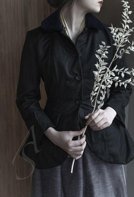 Paul Harnden黑色天鹅绒领BRISTOL外套 商品图2