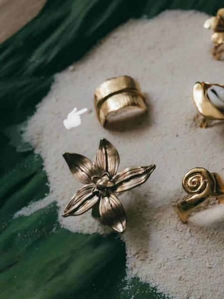 OKRA | Banana leaf Ring 香蕉叶  [开口戒指] 商品图8