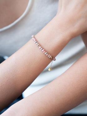 CAPSULE | Clouds Bracelet – Rhodochrosite  [ 红纹石 单层原石串珠手链 ]