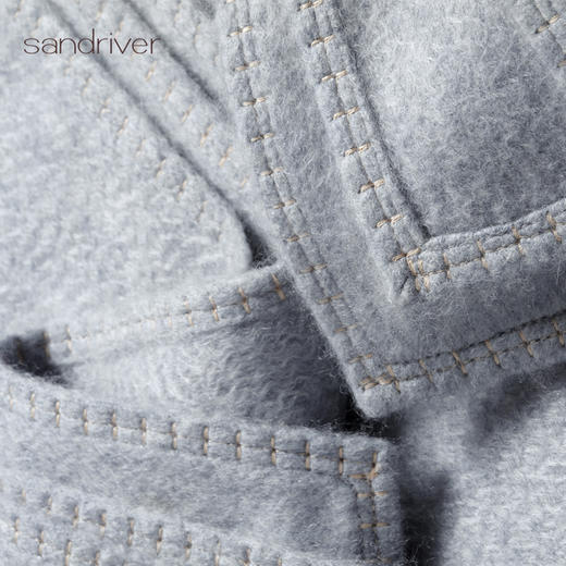 羊绒水波纹锁边U型披肩 SJF95P709W 商品图4