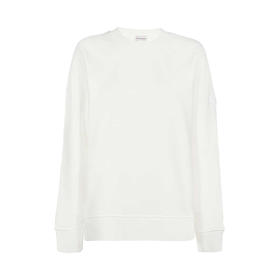 MONCLER 蒙口 女士棉质徽标印花圆领长袖卫衣 白色 H2 093 8G00031 809KX 034