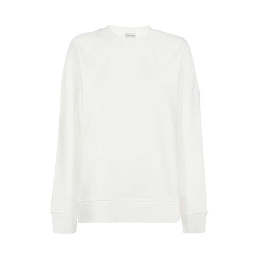 MONCLER 蒙口 女士棉质徽标印花圆领长袖卫衣 白色 H2 093 8G00031 809KX 034 商品图0