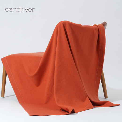 双面水波纹羊绒披毯 SJF95P719B 商品图1