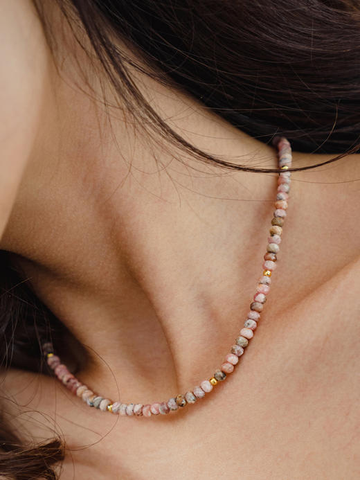 CAPSULE | Clouds Necklace – Rhodocrosite [ 红纹石 原石串珠项链 ] 商品图0