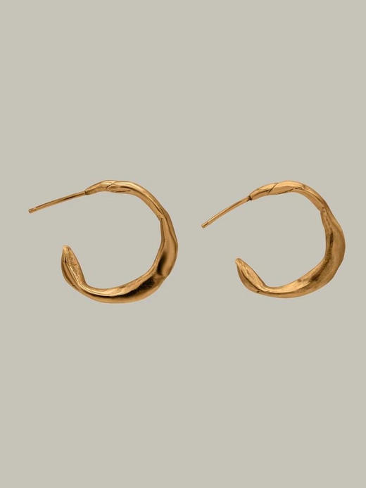 OKRA | Coral hoops 珊瑚 22mm [耳环] 商品图4