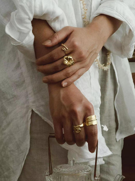 OKRA | Banana leaf Ring 香蕉叶  [开口戒指] 商品图3