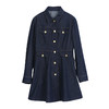 谜底中长款风衣女2023春新款复古多口袋单排扣牛仔外套231ME0032 商品缩略图4