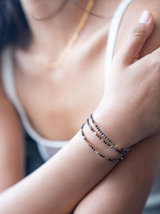 CAPSULE | Clouds 3 Rows Bracelet – Pietersite [ 彼得石 三层原石串珠手链 ] 商品图1
