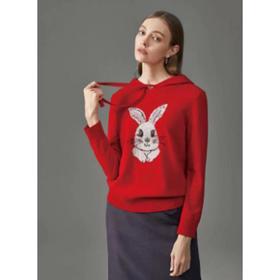 3楼  皮皮狗提花帽子套衫