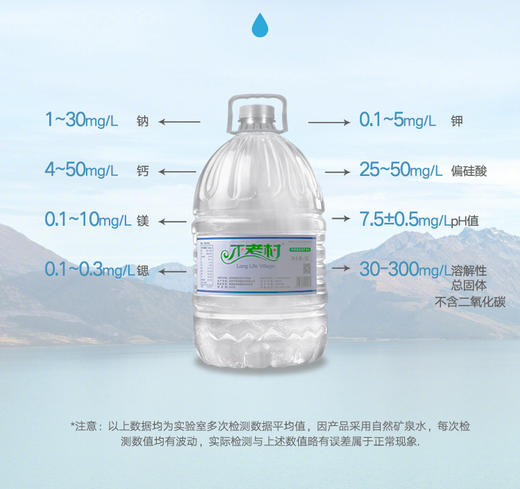 【配送至万柳及世纪城家门口|不老村天然麦饭石矿泉水|国标GB8537的天然矿泉水】源自长寿之乡不老屯镇|丰富麦饭石矿藏|洁净罐装隔绝污染|偏硅酸含量25-50mg/L    如风生活特惠 商品图3
