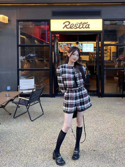 精致粗花呢短款外套 商品图1