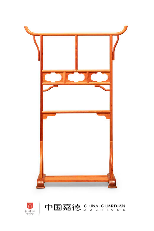 红桥红  家具严选  缅甸花梨（大果紫檀）【106 明式简约 空灵衣帽架 】 商品图1