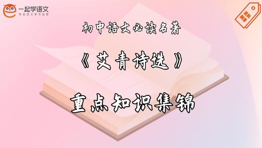 《艾青诗选》重点知识集锦 商品图0