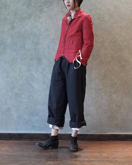 Paul Harnden红色明线羊毛夹克 商品图7