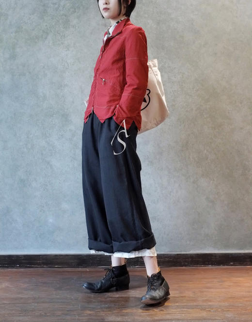 Paul Harnden红色明线羊毛夹克 商品图5