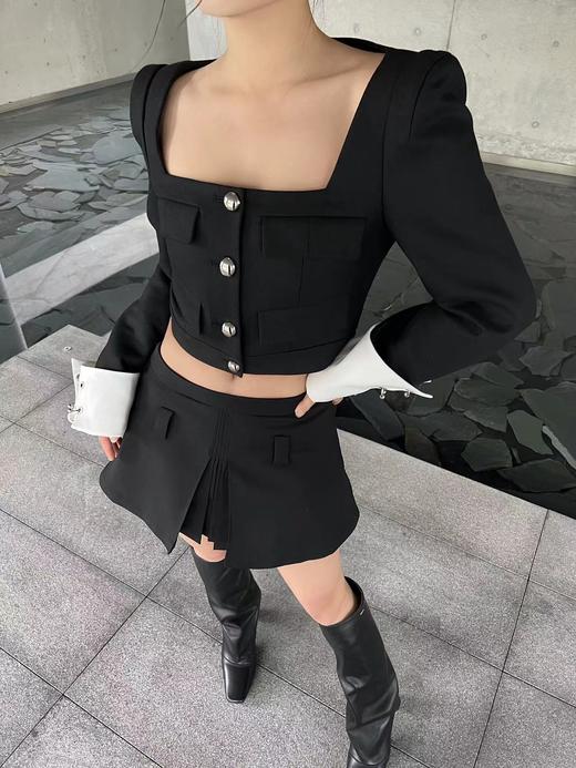 金属扣斜裁A字半裙 商品图4