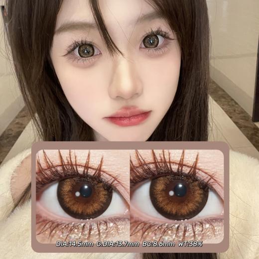 GUGUCON半年抛·芭比糖(棕色)·14.5mm(着色13.7mm) 0-1000度(有525/575) 韩产进口·(建议佩戴3-4个月左右更换) 商品图0