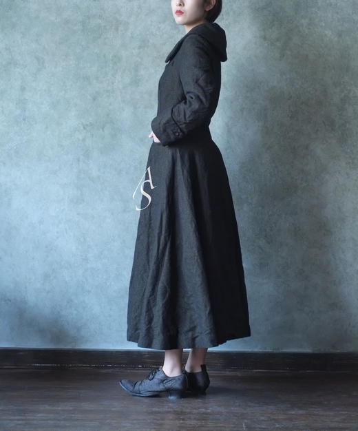 Paul Harnden 花瓣领黑色大衣 商品图2