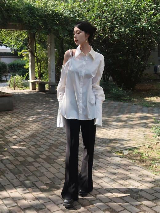 单肩吊带镂空衬衫 商品图1