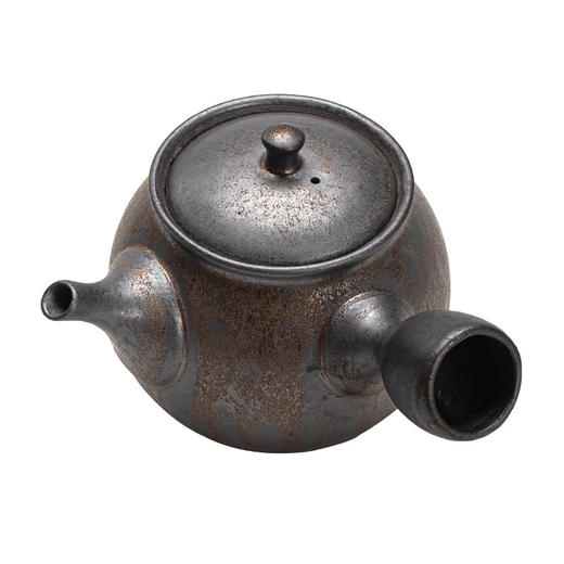 灰念 日式/鎏金侧把壶 粗陶功夫茶具泡茶壶家用单壶仿古过滤鎏金泡茶器 商品图4
