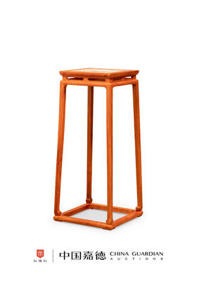 红桥红  家具严选  缅甸花梨（大果紫檀）【石面 98 明式托泥束腰 花架】