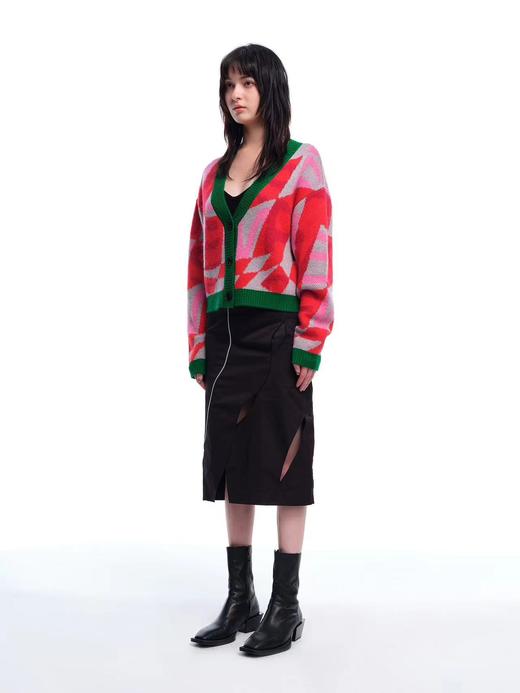 反光子母带破洞长半裙 商品图3