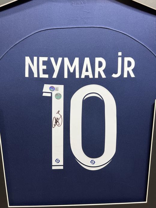 收藏系列 内马尔 巴黎圣日耳曼队10号蓝色 亲笔签名球衣 EM 商品图2