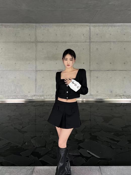 金属扣斜裁A字半裙 商品图3