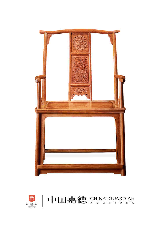 红桥红  家具严选  缅甸花梨（大果紫檀）【麒麟引凤四出头官帽椅】 商品图0