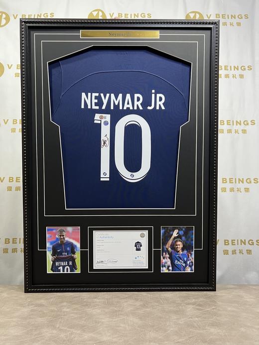 收藏系列 内马尔 巴黎圣日耳曼队10号蓝色 亲笔签名球衣 EM 商品图1