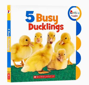 学乐英文原版Rookie Toddler:5 Busy Ducklings5只忙碌的小鸭子低幼儿童英语启蒙认知绘本宝宝撕不烂纸板书亲子互动共读 商品图0