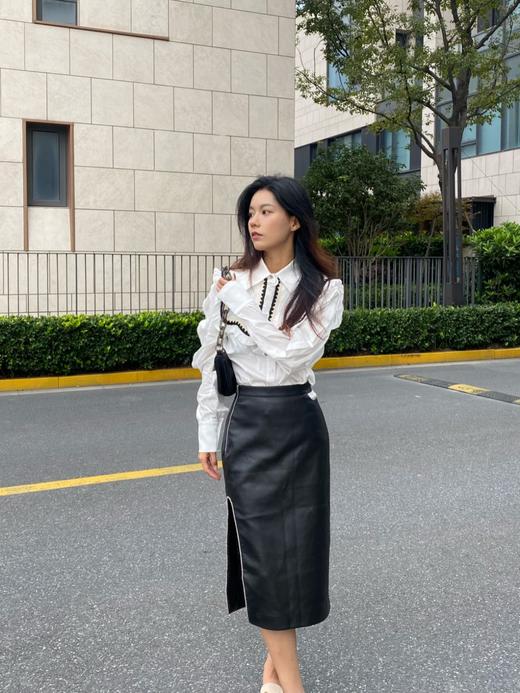 可拆卸撞色蝴蝶领衬衫 商品图2