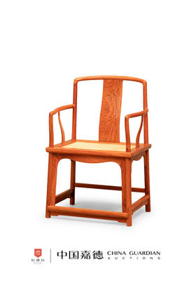 红桥红  家具严选  缅甸花梨（大果紫檀）【藤面 嘉木堂 矮靠背 南官帽椅】
