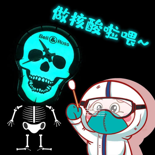 🔥🔥🔥BRS年末钜献，BR 01 SKULL BRONZE，柏莱士Bell & Ross突破传统制表工艺,推出首款Skull(骷髅) BR 01腕表,令人过目难忘。专柜一表难求… 商品图0
