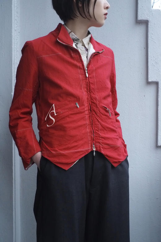 Paul Harnden红色明线羊毛夹克 商品图0