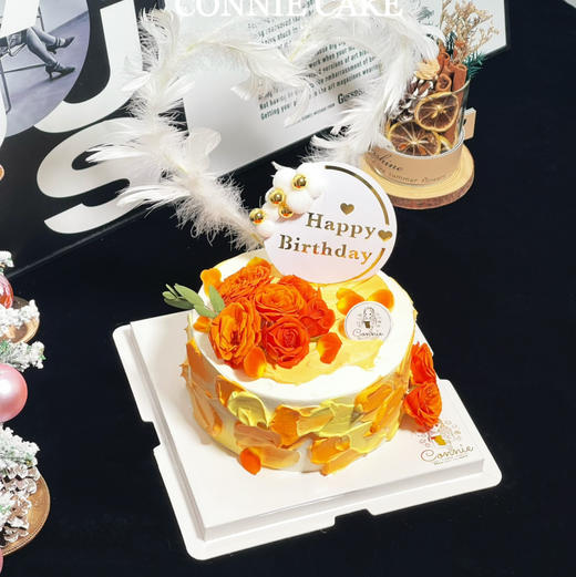 【1331】落日余晖鲜花蛋糕 商品图0