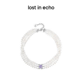 [捡漏价]lost in echo设计师款宝石猎人三层珍珠彩色锆石盒子chocker项链