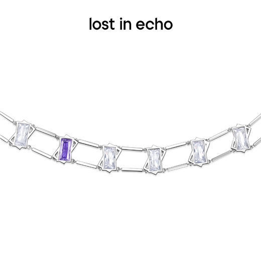[捡漏价]lost in echo原创设计师款宝石猎人斜方锆石盒子chocker设计项链 商品图4