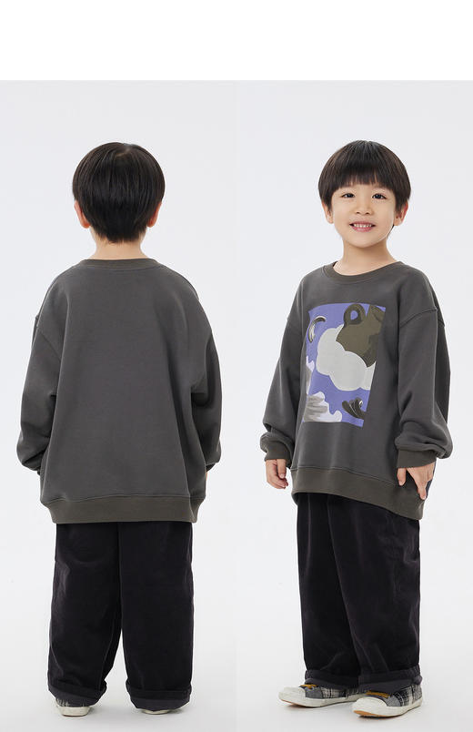 JNBY   23年春款  原创设计图案套头卫衣  1N2414370 商品图7