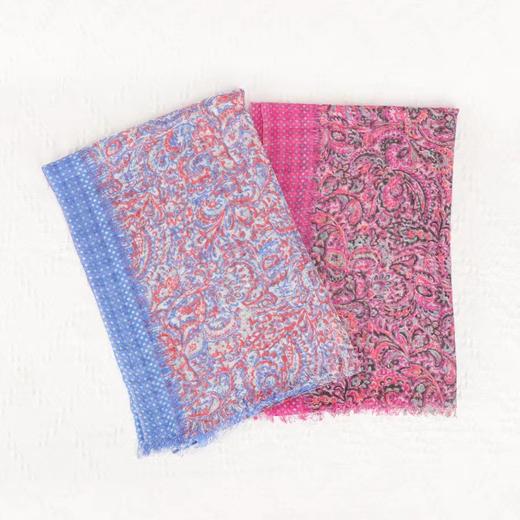 经典波斯纹样纯羊毛印花披肩 商品图0