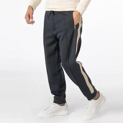 EMPORIO ARMANI 阿玛尼 男士条纹抽绳休闲运动裤 深蓝色 6L1P90 1JRHZ 0920 商品图1