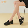 Safiya/索菲娅 复古粗高跟2023年春季新款一脚蹬百搭英伦JK小皮鞋 SF31112413 商品缩略图1