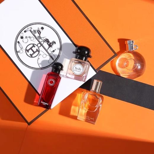 【专柜小样】法国 HERMES爱马仕 香水4件套 套盒 7.5ml*4支（血色大黄/twilly丝巾/尼罗河花园/橘彩星光） 商品图3