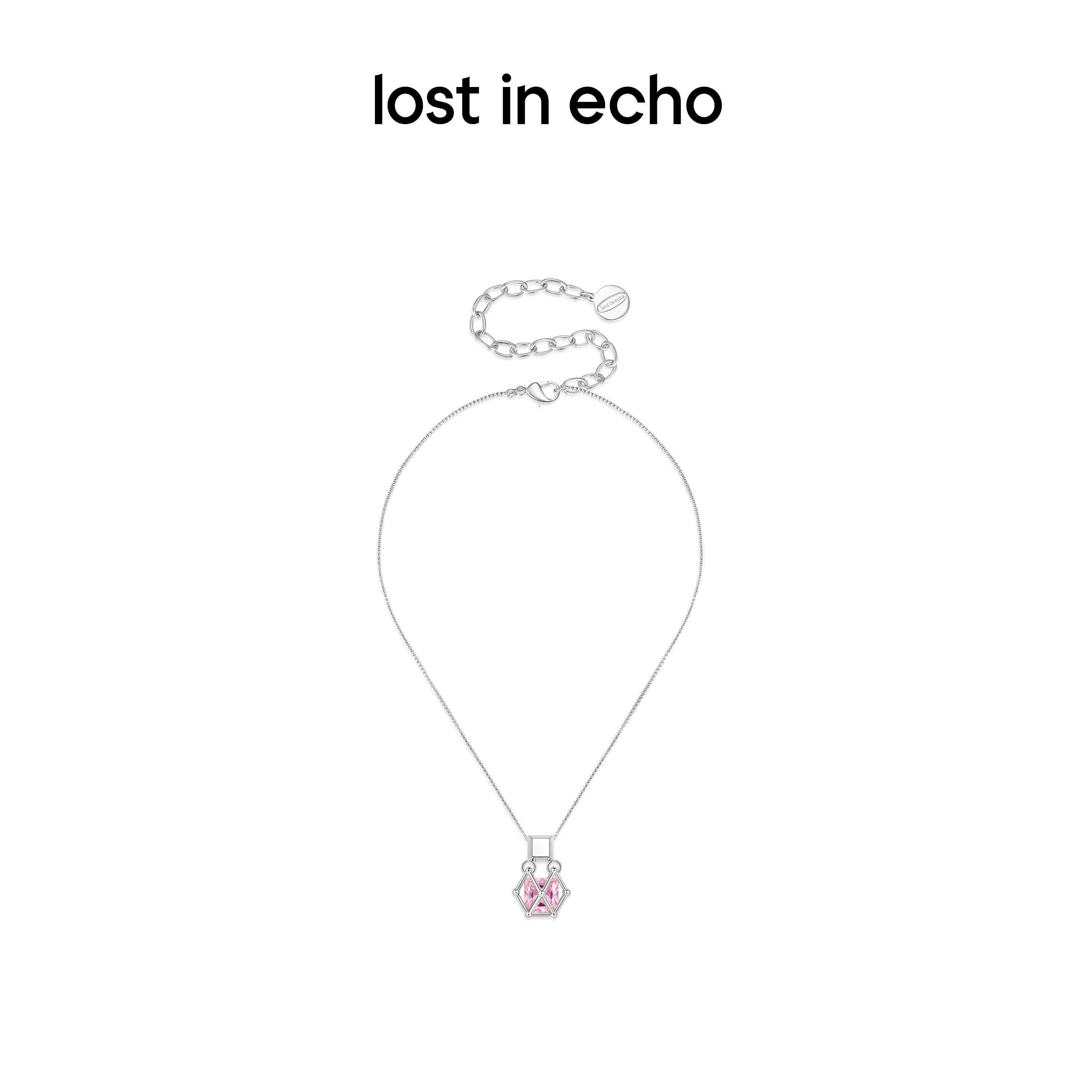 [捡漏价]lost in echo设计师款彩色锆石盒子坠饰简约设计可调节项链锁骨链