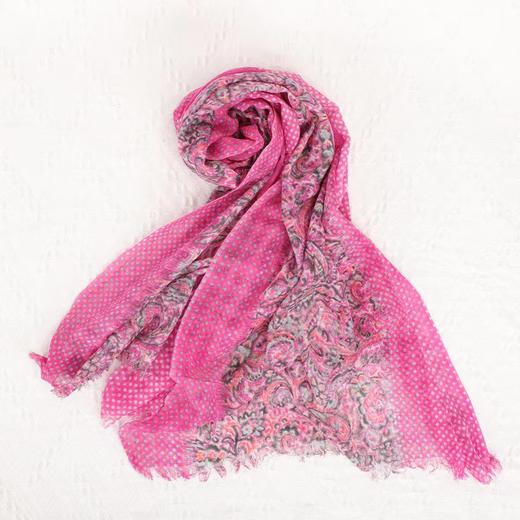 经典波斯纹样纯羊毛印花披肩 商品图5