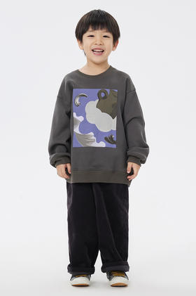 JNBY   23年春款  原创设计图案套头卫衣  1N2414370