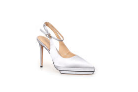 豪麟名鞋奥莱迪嘉女鞋半凉鞋真丝布DJELA31WB007灰色  原价2460元